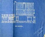 Zijgevel met handtekening J. Zwarts, detail ontwerptekening
<br/>
Archief Delfzijl, 1933-12-01